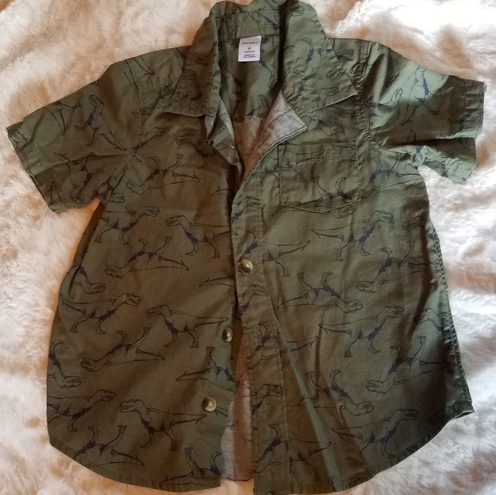 Dinosaur button up t-shirt - Picture 1 of 2